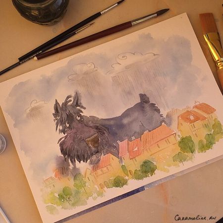 Акварельное